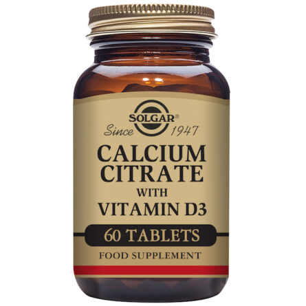 Solgar Calcium Citrate With Vitamin D3 60 Tablets - Image 1