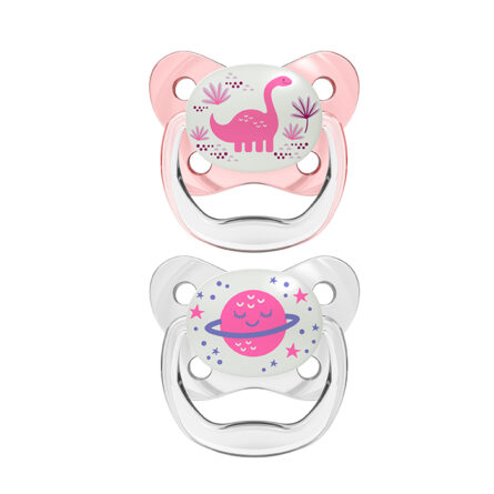 Dr. Brown's Prevent Nocturne Pacifier Pink T/2 6-18M - Image 1