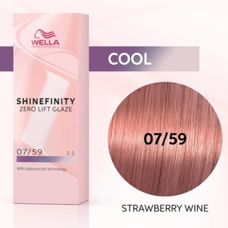 Wella Shinefinity Zero Lift Glaze Tinte 07-59 Strawberry Wine 60ml 1un - Image 1