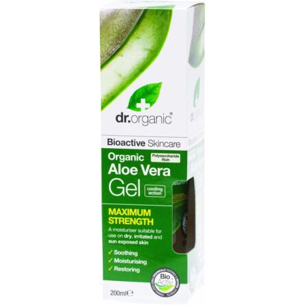 Dr Organic Aloe Vera Gel Maximum Strength 200ml – Image 1