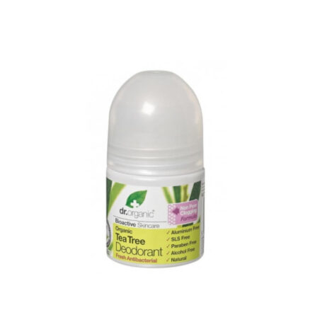 Dr Organic Tea Tree Deodorant Roll On 50ml - Image 1