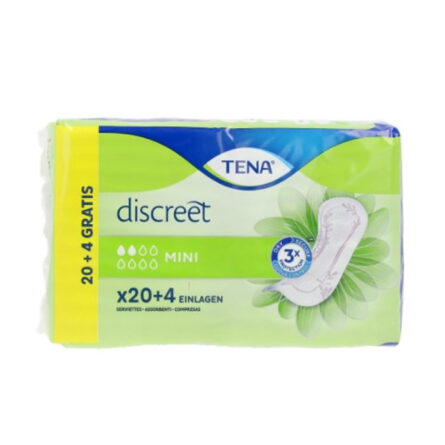 Tena Discreet Incontinence Sanitary Towel Mini 24 Units - Image 1