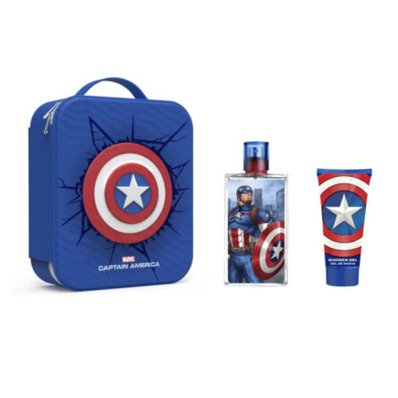 Marvel Captain America Eau De Toilette Spray 100ml Set 3 Pieces - Image 1