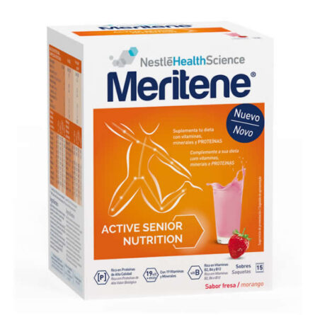 Meritene Active Senior Nutrition Batido Sabor Fresa 15 Sobres - Image 1