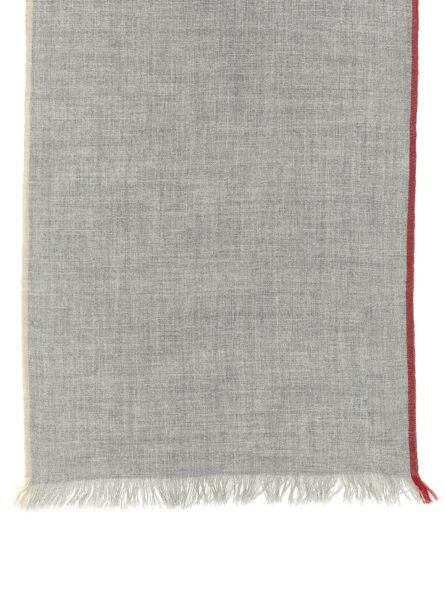 Gray Virgin Wool Scarf - Image 2