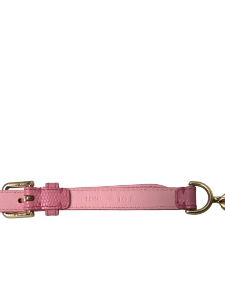 Pink Leather Crystal Chain Embellished Belt - Image 4