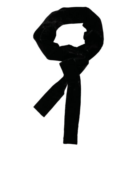 Black Viscose Wide Waist Women Belt - Image 2
