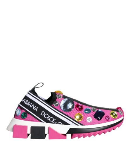 Pink Sorrento Crystals Low Top Sneakers Shoes - Image 6