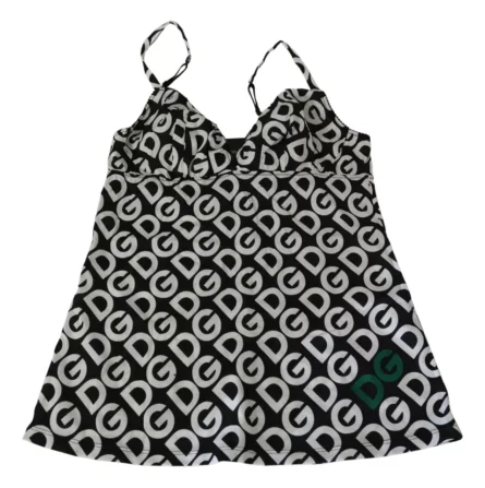 Black DG Mania Print Sleeveless Swimwear - Image 2