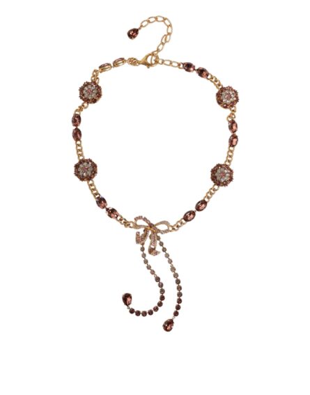 Gold Tone Brass Crystal Embellished Belt - Image 2