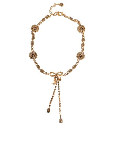 Gold Tone Brass Crystal Embellished Belt - Image 7