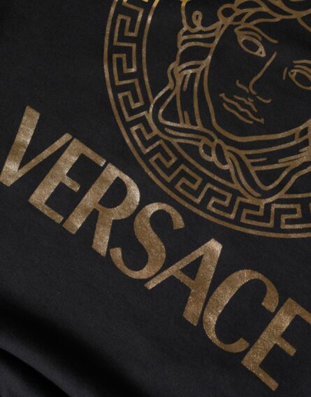 Black Medusa Fleece Cotton Crew Neck Sweatshirt Sweater - Image 4
