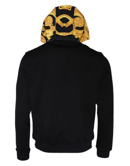 Black Medusa Print Cotton Full Zip HoodieSweatshirt Sweater - Image 2