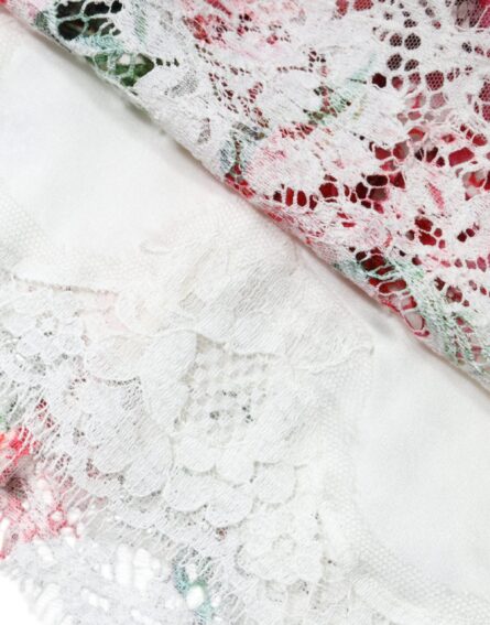 White Peony Lace Short Sleeves Blouse Top - Image 8