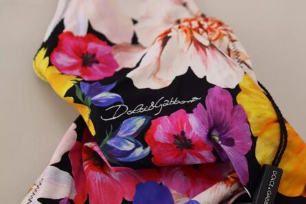 Black Floral Print Swimsuit Bikini Bottom Swimwear - Image 7
