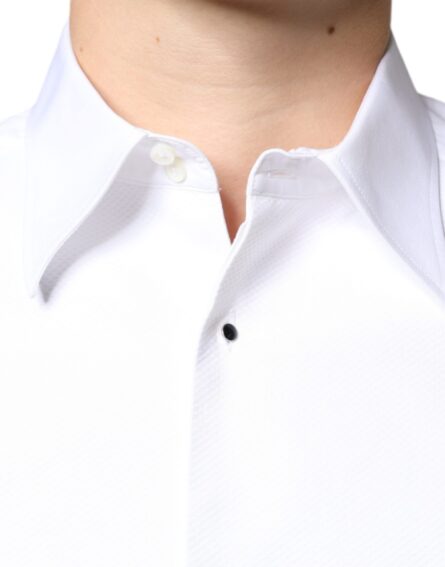White Bib Cotton Poplin Formal Dress Shirt - Image 5
