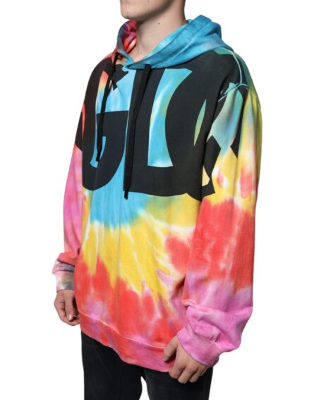 Multicolor Tie Dye Hooded Sweatshirt Sweater - Image 3
