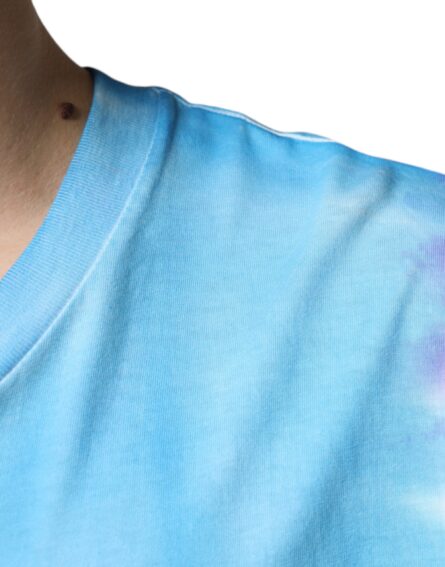 Multicolor Tie Dye Cotton Sleeveless T-shirt - Image 6