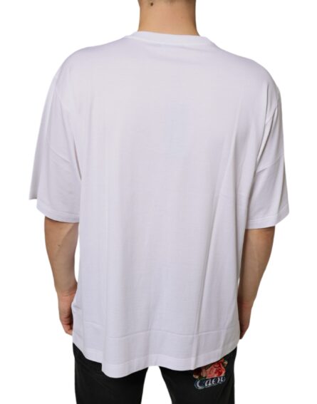 White Metal DG Logo Cotton Short Sleeves T-shirt - Image 4