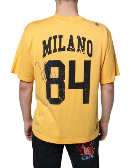 Yellow Secret Graden Floral Cotton Crew Neck T-shirt - Image 4