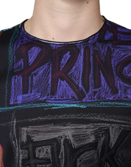 Multicolor Graphic Print Cotton T-shirt - Image 5