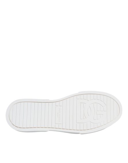 Pink White Canvas Logo Low Top Sneakers Shoes - Image 8