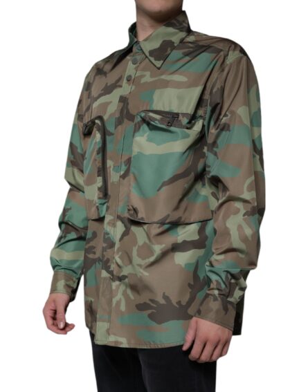 Multicolor Camouflage Button Down Shirt - Image 3