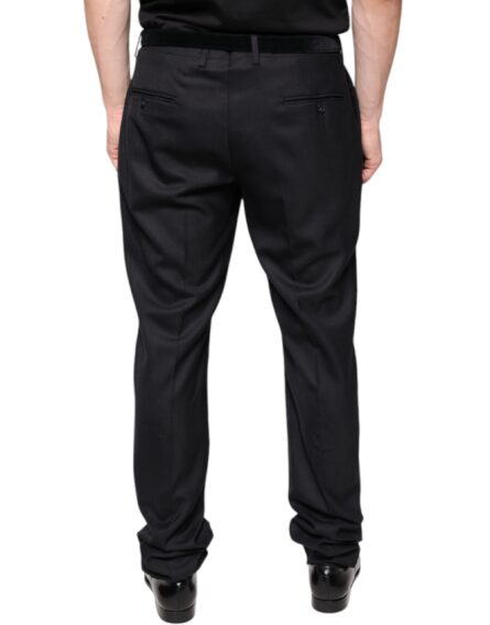 Black Wool Skinny Dress Formal Pants - Image 4