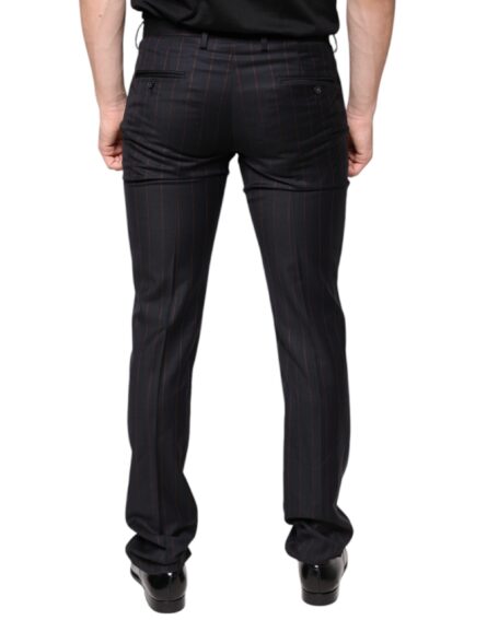 Black Stripes Skinny Men Dress Pants - Image 4