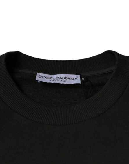 Army Green DG Crown Crew Neck Pullover Sweater - Image 7