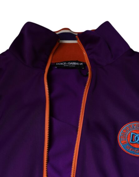Purple Polyester Full Zip Long Sleeve Sweater - Image 7