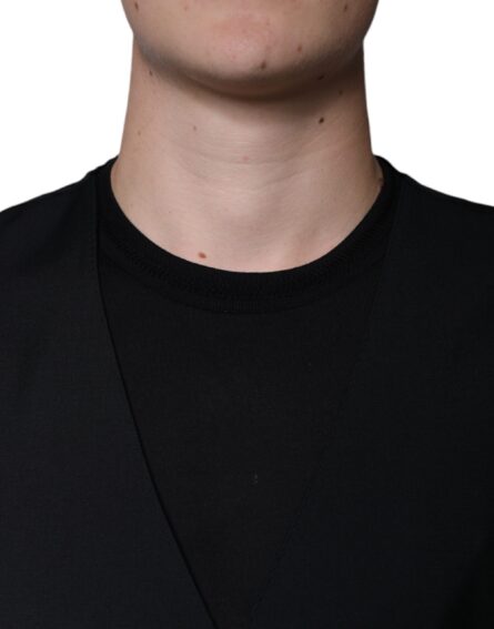 Black Wool Formal Dress Men Waistcoat Vest - Image 5