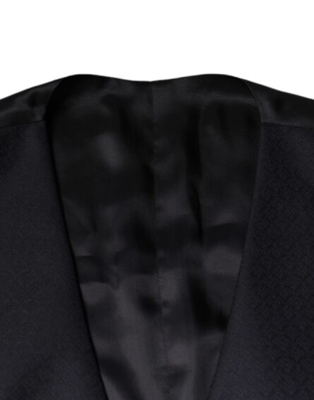 Black Wool Waistcoat Dress Formal Vest - Image 7