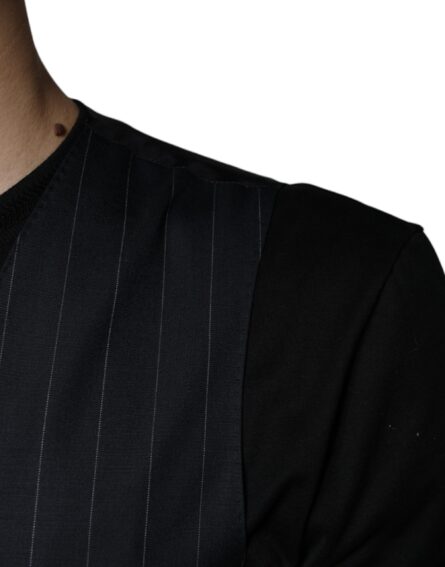Black Leather Waistcoat Dress Formal Vest - Image 6