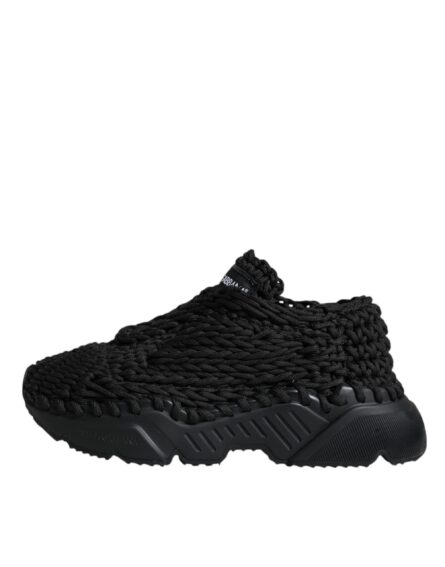 Black Knitted Daymaster Sneakers Shoes - Image 5