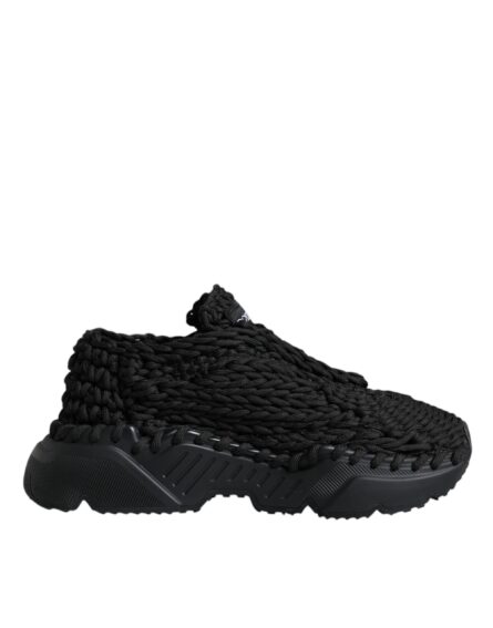 Black Knitted Daymaster Sneakers Shoes - Image 6