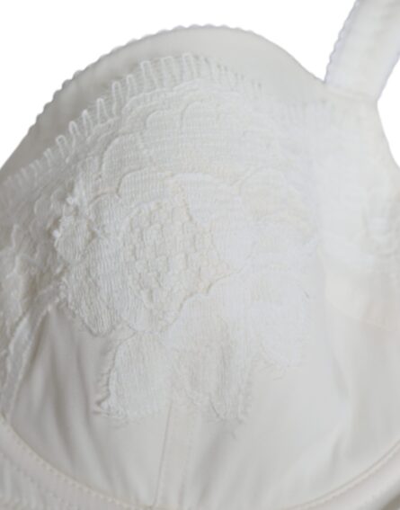 White Silk Stretch Panty Balconette Bra Underwear - Image 3