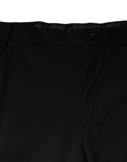 Black Wool Men Formal Dress Pants - Image 6
