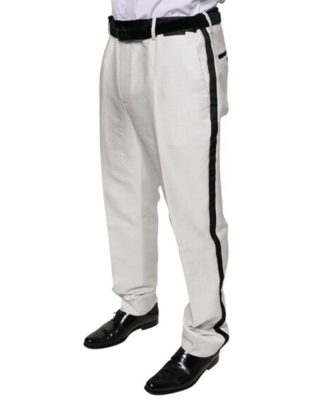 White Polyester Formal Dress Pants - Image 3