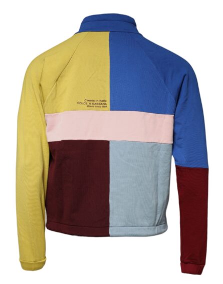 Multicolor Patchwork Men Sweatshirt Sweater - Image 5