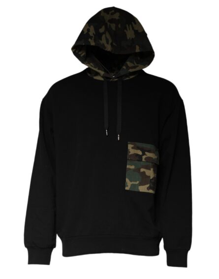 Black Camouflage Hooded Sweatshirt Sweater - Image 2