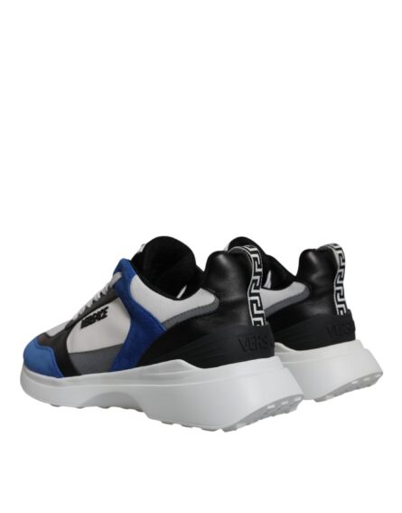 Multicolor Canvas Quad Fabric Medusa Low Top Sneakers Shoes - Image 3