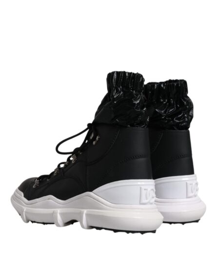 Black Nylon Galileo High Top Sneakers Shoes - Image 4