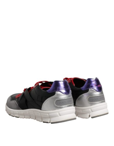 Multicolor Leather Suede Low Top Sneakers Shoes - Image 4
