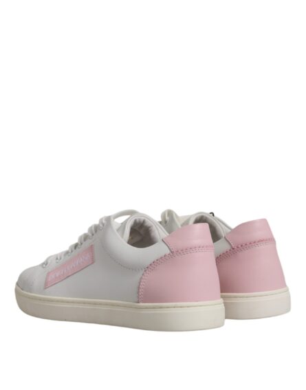 White Classic Calf Leather Sneakers Shoes - Image 3