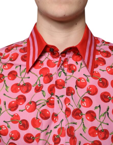 Pink Cherry Cotton Formal MARTINI Dress Shirt - Image 4