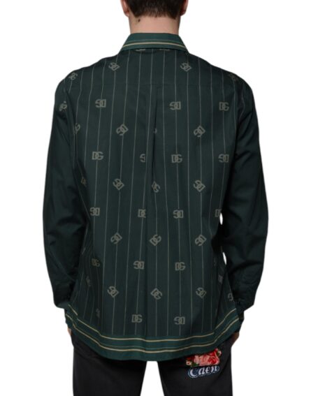 Green Logo Long Sleeve MARTINI Casual Shirt - Image 4