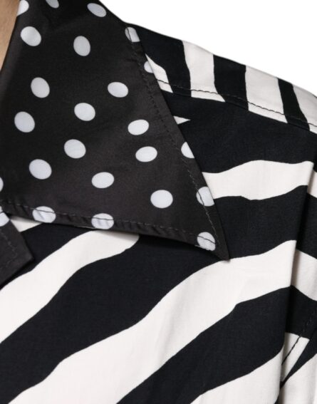 Black White Zebra Button Down Oversize Shirt - Image 6