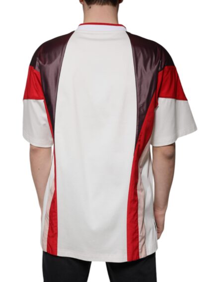 Multicolor Logo Jersey Cotton V-neck T-shirt - Image 4