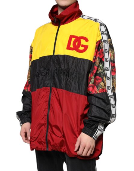 Multicolor Patchwork Men Full Zip Sweater - Image 3